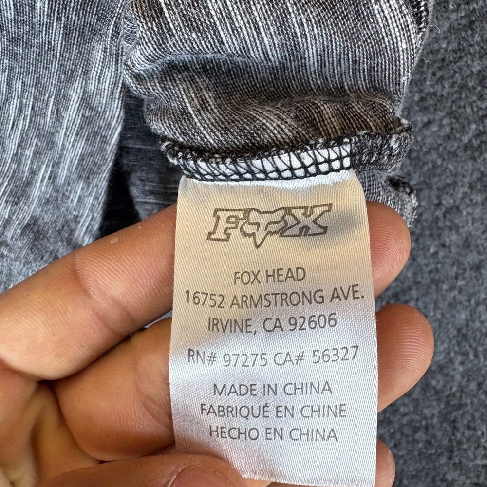 Fox Racing Shirt Womens XS Heather Gray Raglan Sleeve Activewear‎ Performance - Picture 6 of 8